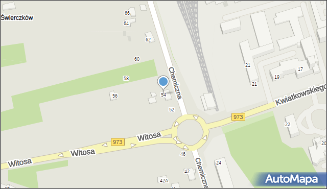 Tarnów, Chemiczna, 54, mapa Tarnów