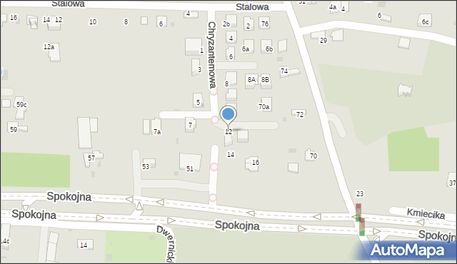 Tarnów, Chryzantemowa, 12, mapa Tarnów