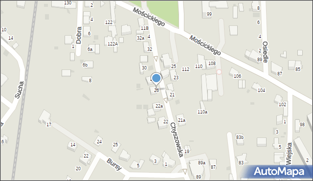 Tarnów, Chyszowska, 26, mapa Tarnów