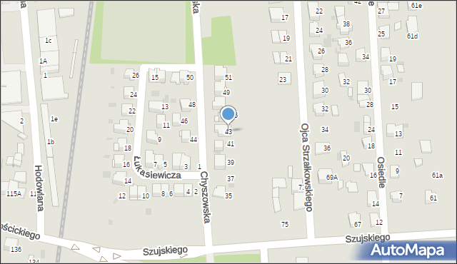 Tarnów, Chyszowska, 43, mapa Tarnów