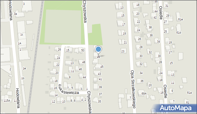 Tarnów, Chyszowska, 49, mapa Tarnów