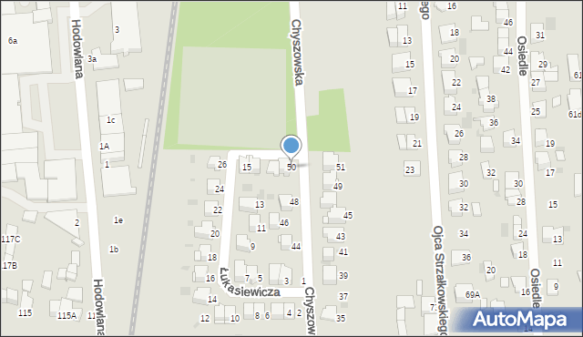 Tarnów, Chyszowska, 50, mapa Tarnów