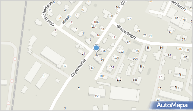 Tarnów, Chyszowska, 9a, mapa Tarnów