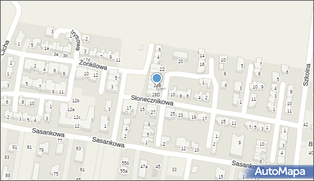 Tarnowo Podgórne, Chabrowa, 28C, mapa Tarnowo Podgórne