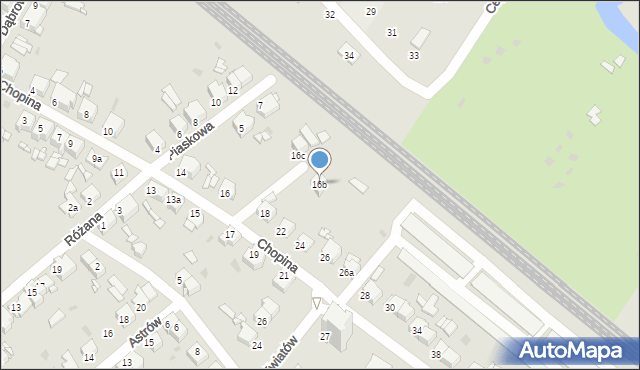 Tarnowskie Góry, Chopina Fryderyka, 16b, mapa Tarnowskie Góry