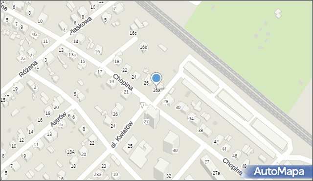 Tarnowskie Góry, Chopina Fryderyka, 26a, mapa Tarnowskie Góry
