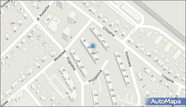 Tarnowskie Góry, Chopina Fryderyka, 29b, mapa Tarnowskie Góry