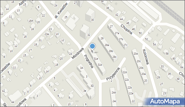 Tarnowskie Góry, Chopina Fryderyka, 31D, mapa Tarnowskie Góry