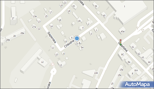 Tczew, Chłodna, 7, mapa Tczew