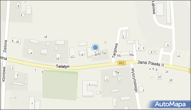 Telatyn, Chopina Fryderyka, 10, mapa Telatyn