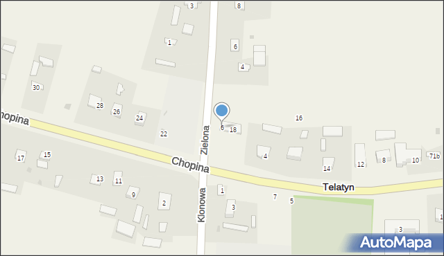 Telatyn, Chopina Fryderyka, 6, mapa Telatyn