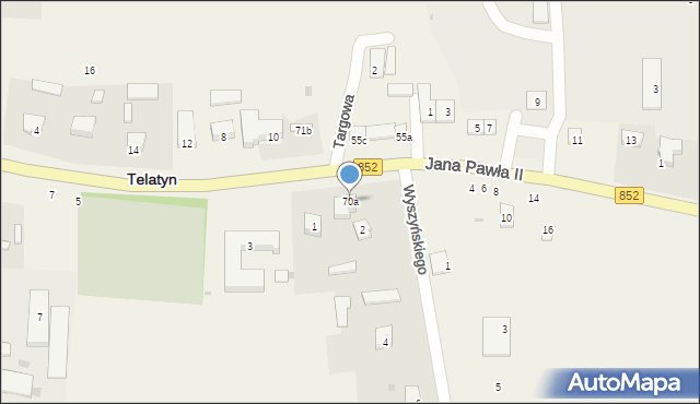 Telatyn, Chopina Fryderyka, 70a, mapa Telatyn