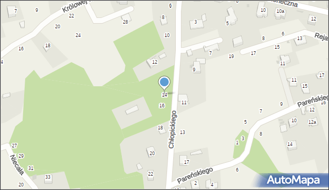 Tenczynek, Chłopickiego Józefa, gen., 14, mapa Tenczynek