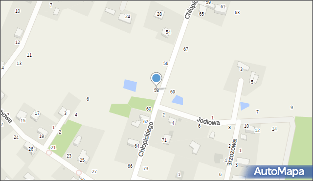 Tenczynek, Chłopickiego Józefa, gen., 58, mapa Tenczynek