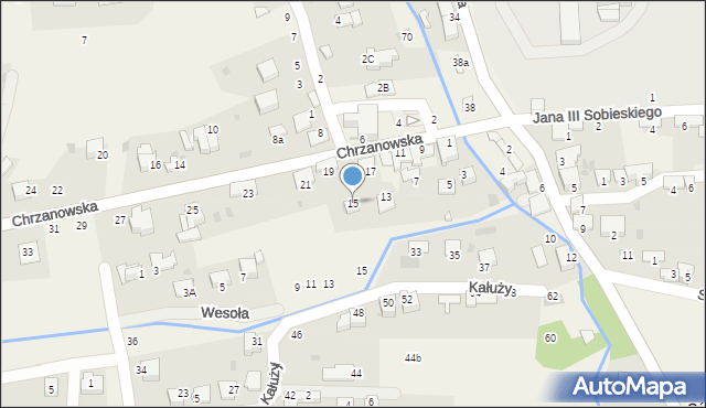 Tenczynek, Chrzanowska, 15, mapa Tenczynek