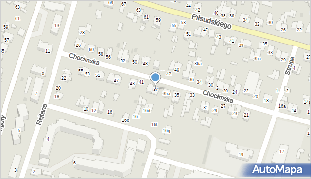 Tomaszów Lubelski, Chocimska, 37, mapa Tomaszów Lubelski