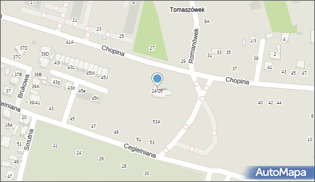 Tomaszów Mazowiecki, Chopina Fryderyka, 24/26, mapa Tomaszów Mazowiecki