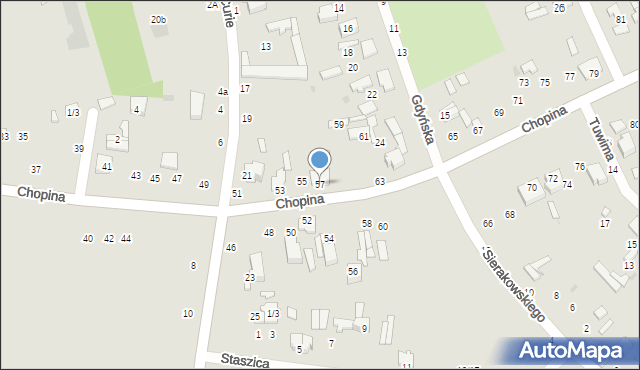 Tomaszów Mazowiecki, Chopina Fryderyka, 57, mapa Tomaszów Mazowiecki
