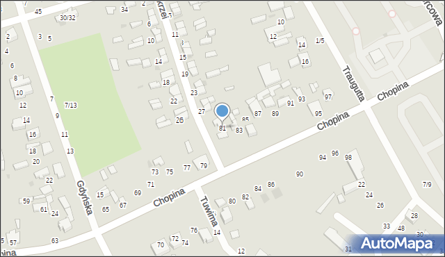 Tomaszów Mazowiecki, Chopina Fryderyka, 81, mapa Tomaszów Mazowiecki