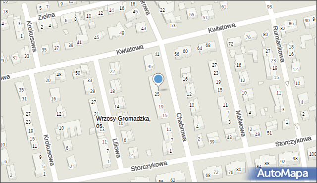 Toruń, Chabrowa, 27, mapa Torunia