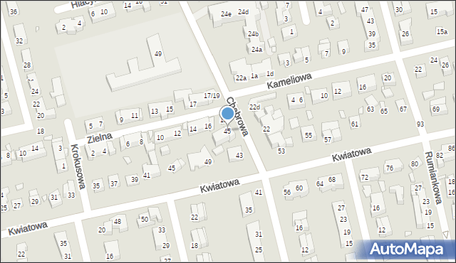 Toruń, Chabrowa, 45, mapa Torunia