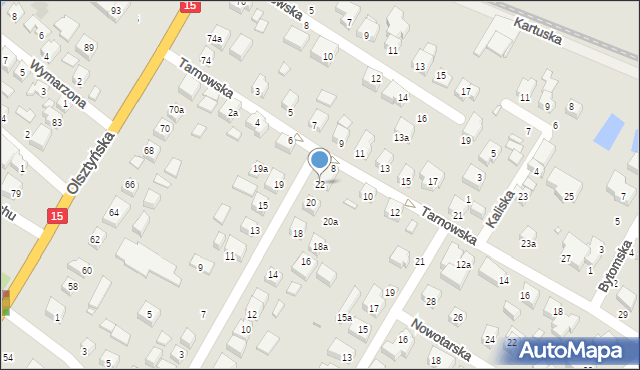 Toruń, Chełmska, 22, mapa Torunia