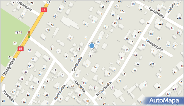 Toruń, Chełmska, 8, mapa Torunia