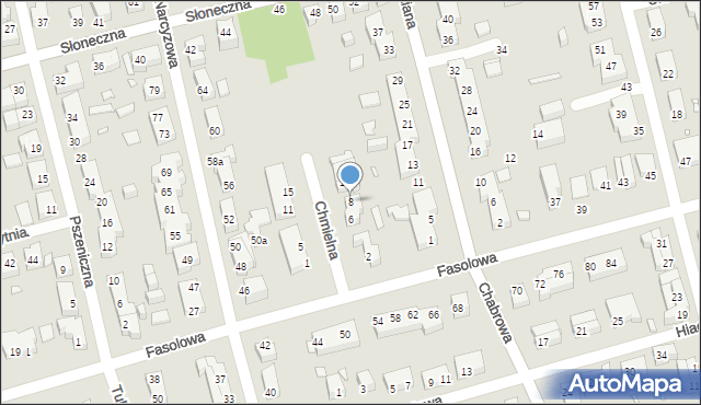 Toruń, Chmielna, 8, mapa Torunia