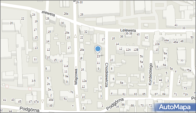 Toruń, Chodkiewicza Jana Karola, hetm., 13, mapa Torunia