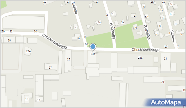 Toruń, Chrzanowskiego Józefa, 23b, mapa Torunia