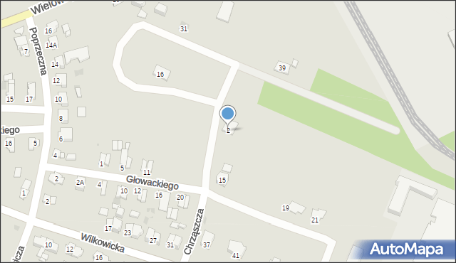 Toszek, Chrząszcza Johannesa, ks., 2, mapa Toszek