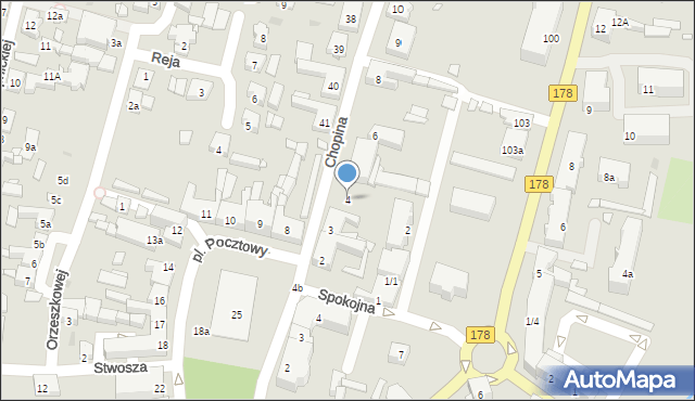 Trzcianka, Chopina Fryderyka, 4, mapa Trzcianka