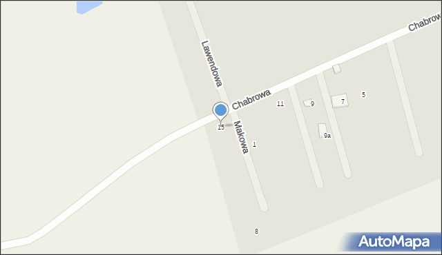 Trzcińsko-Zdrój, Chabrowa, 15, mapa Trzcińsko-Zdrój