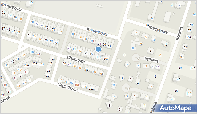 Tulce, Chabrowa, 101, mapa Tulce