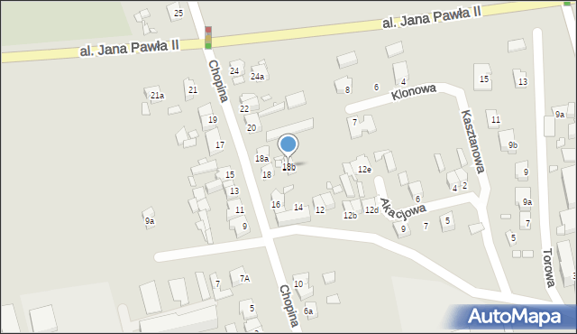 Turek, Chopina Fryderyka, 18b, mapa Turka