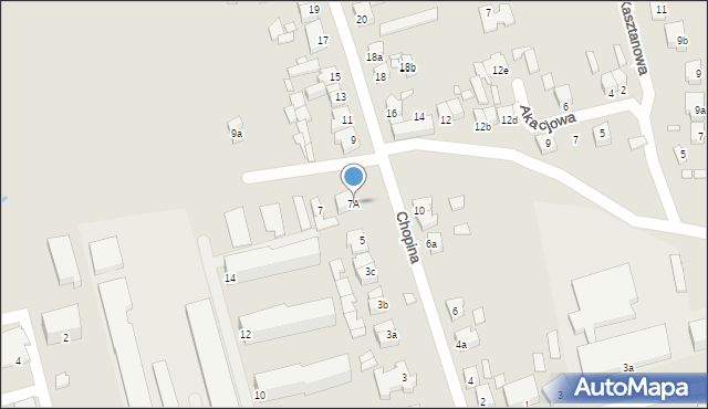 Turek, Chopina Fryderyka, 7A, mapa Turka