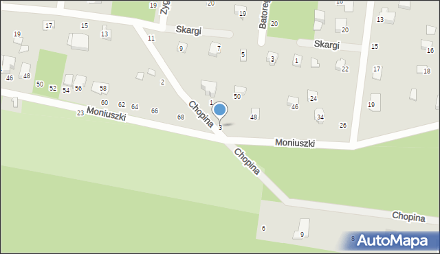 Tuszyn, Chopina Fryderyka, 3, mapa Tuszyn