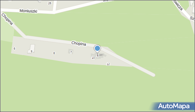 Tuszyn, Chopina Fryderyka, 5, mapa Tuszyn