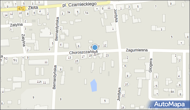 Tykocin, Choroszczańska, 21, mapa Tykocin