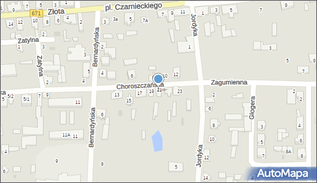 Tykocin, Choroszczańska, 21A, mapa Tykocin