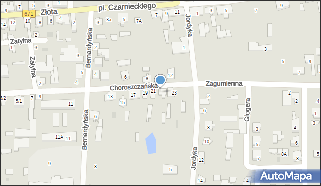 Tykocin, Choroszczańska, 23A, mapa Tykocin