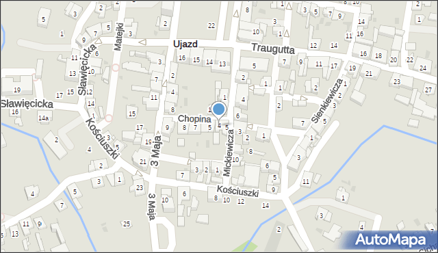 Ujazd, Chopina Fryderyka, 4, mapa Ujazd