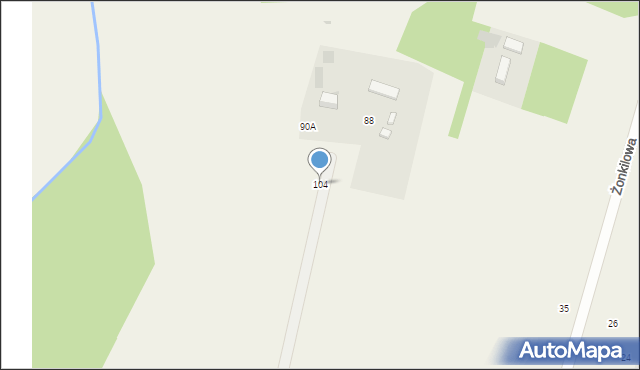 Urzut, Chabrowa, 104, mapa Urzut