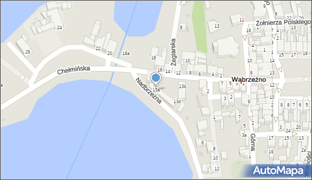 Wąbrzeźno, Chełmińska, 13a, mapa Wąbrzeźno