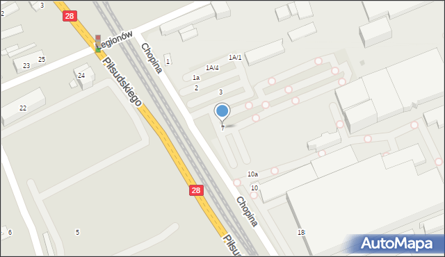 Wadowice, Chopina Fryderyka, 7, mapa Wadowice