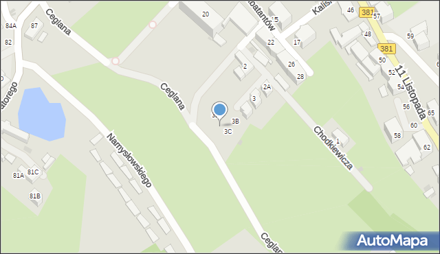 Wałbrzych, Chodkiewicza Jana Karola, hetm., 3D, mapa Wałbrzycha