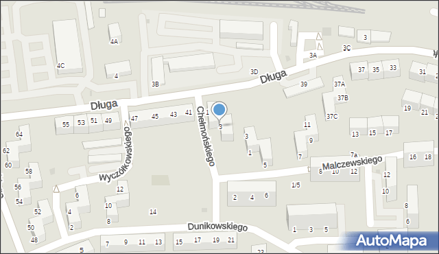 Wałbrzych, Chełmońskiego Józefa, 3, mapa Wałbrzycha