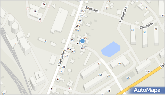 Wałcz, Chełmińska, 19A, mapa Wałcz