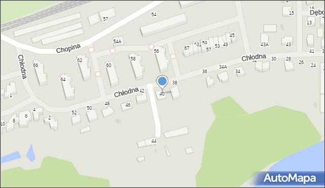 Wałcz, Chłodna, 40, mapa Wałcz