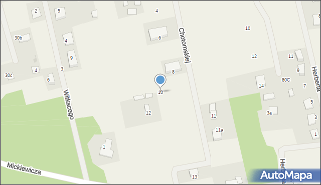 Wałdowo Szlacheckie, Chotomskiej Wandy, 10, mapa Wałdowo Szlacheckie